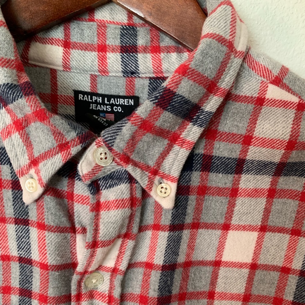 Vintage Ralph Lauren Polo Jeans Men’s Wool Flannel - Picture 2 of 2